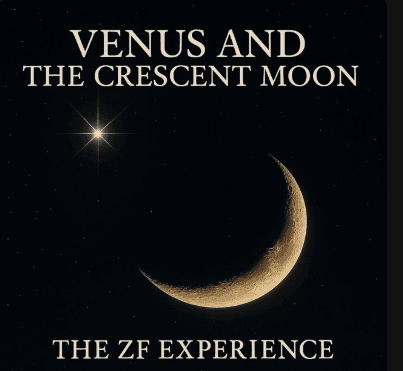 Venus And The Crescent Moon by The ZF Experience.
